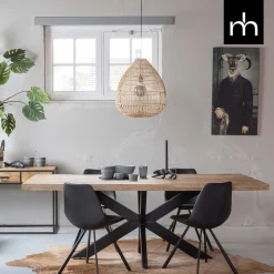 Mangohoutonline Mangohouten Eettafel Memphis Rechthoek 280x120 cm Mahom