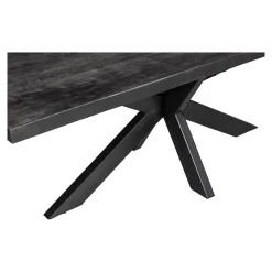 Mangohoutonline Mangohouten Eettafel Memphis Black Rechthoek 280x100 cm Mahom