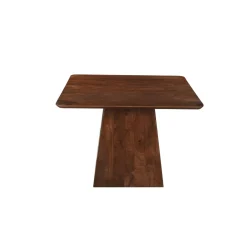 Mangohoutonline Mangohouten Eettafel Nova Vierkant 110x110 cm Donkerbruin Mahom