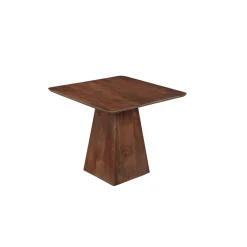 Mangohoutonline Mangohouten Eettafel Nova Vierkant 90x90 cm Donkerbruin Mahom