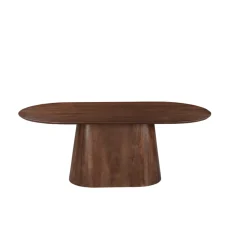 Mangohoutonline Mangohouten Eettafel Nova Capsule Donkerbruin 180×90 cm Mahom