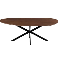 Mangohoutonline Mangohouten Eettafel Organisch Alessia 260x120 cm Walnoot Mahom