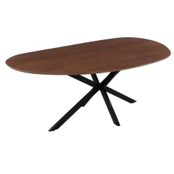 Mangohoutonline Mangohouten Eettafel Organisch Alessia 240x110 cm Walnoot Mahom