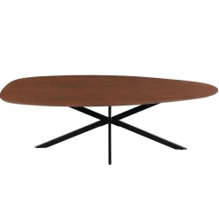 Mangohoutonline Mangohouten Eettafel Organisch Laura 260x120 cm Walnoot Mahom