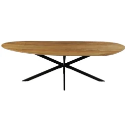 Mangohoutonline Mangohouten Eettafel Organisch Alessia 180x90 cm Mahom