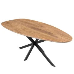 Mangohoutonline Mangohouten Eettafel Organisch Laura 210x100 cm Mahom