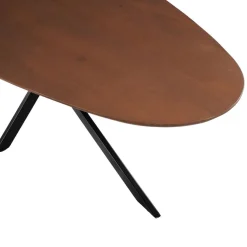 Mangohoutonline Mangohouten Eettafel Organisch Laura 210x100 cm Walnoot Mahom