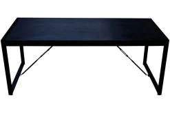 Mangohoutonline Mangohouten Eettafel Phoenix Black Rechthoek 180x90 cm Mahom