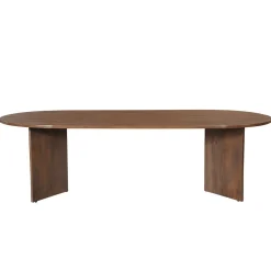 Mangohoutonline Mangohouten Eettafel Sara 260x120 cm Walnoot Mahom