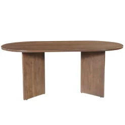 Mangohoutonline Mangohouten Eettafel Sara 180x100 cm Walnoot Mahom