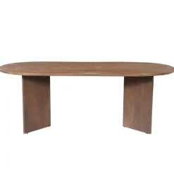 Mangohoutonline Mangohouten Eettafel Sara 220x100 cm Walnoot Mahom