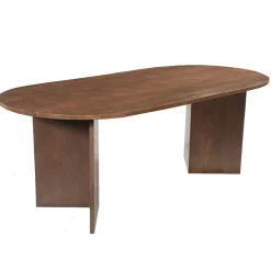 Mangohoutonline Mangohouten Eettafel Sara 220x100 cm Walnoot Mahom