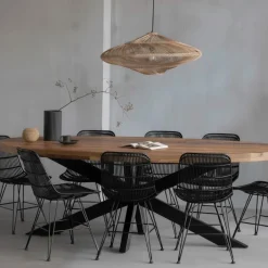 Mangohoutonline Mangohouten Eettafel Tulsa Ovaal 260×120 cm Mahom