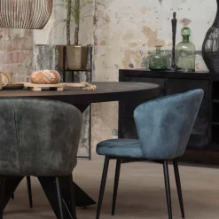 Mangohoutonline Mangohouten Eettafel Tulsa Black Ovaal 240×110 cm Mahom