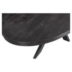 Mangohoutonline Mangohouten Eettafel Tulsa Black Ovaal 220×110 cm Mahom