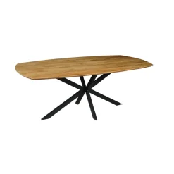 Mangohoutonline Mangohouten Eettafel Vicenza Deens Ovaal 240x110 cm Mahom