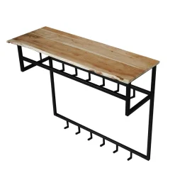 Mangohoutonline Mangohouten Kapstok 100x33x80 cm Mahom