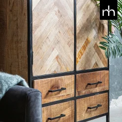 Mangohoutonline Mangohouten Kast New Haven 90 cm Mahom