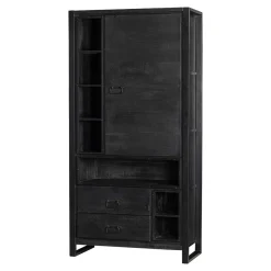 Mangohoutonline Mangohouten Kast Stockton Black 100 cm Mahom