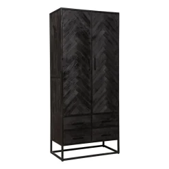 Mangohoutonline Mangohouten Kast Toronto Black 80 cm Mahom