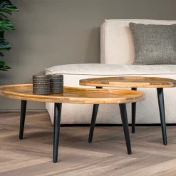 Mangohoutonline Mangohouten Organische Salontafels Mila Mahom - Set van 2