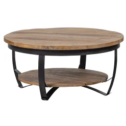 Mangohoutonline Mangohouten Salontafel Bakersfield 90 cm Mahom