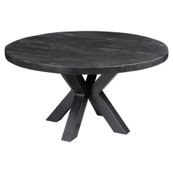 Mangohoutonline Mangohouten Salontafel Glendale Black 90 cm Mahom