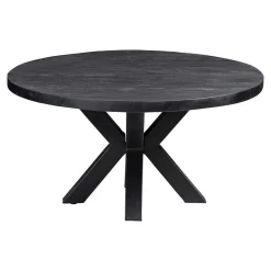 Mangohoutonline Mangohouten Salontafel Glendale Black 90 cm Mahom
