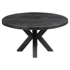Mangohoutonline Mangohouten Salontafel Glendale Black 90 cm Mahom