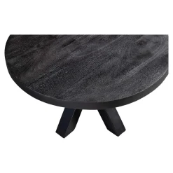 Mangohoutonline Mangohouten Salontafel Glendale Black 90 cm Mahom