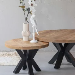 Mangohoutonline Mangohouten Salontafel Glendale 90 cm Mahom