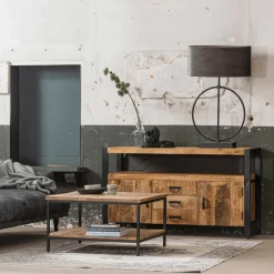 Mangohoutonline Mangohouten Salontafel Miami 80 x 80 Mahom