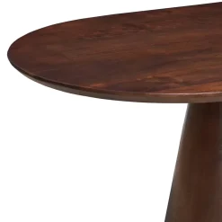 Mangohoutonline Mangohouten Salontafel Nova Capsule Donkerbruin 120 cm Mahom