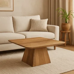 Mangohoutonline Mangohouten Salontafel Nova Vierkant 80x80 cm Mahom