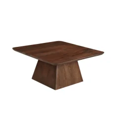 Mangohoutonline Mangohouten Salontafel Nova Vierkant 80x80 cm Donkerbruin Mahom