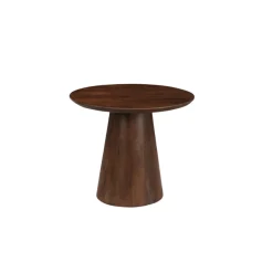 Mangohoutonline Mangohouten Salontafel Nova Rond 60 cm Donkerbruin Mahom
