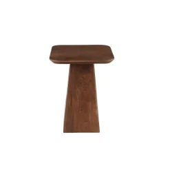 Mangohoutonline Mangohouten Salontafel Nova Vierkant 40x40 cm Donkerbruin Mahom