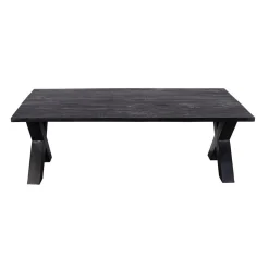 Mangohoutonline Mangohouten Salontafel Orlando Black 130 cm Mahom