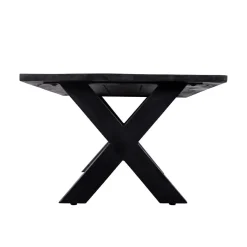 Mangohoutonline Mangohouten Salontafel Orlando Black 130 cm Mahom