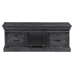 Mangohoutonline Mangohouten Salontafel Portland Black 120 cm 4 lades Mahom