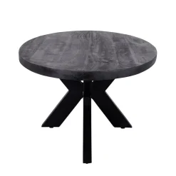 Mangohoutonline Mangohouten Salontafel Tulsa Black Ovaal Mahom