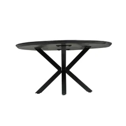 Mangohoutonline Mangohouten Salontafel Vicenza Black 90 cm Mahom