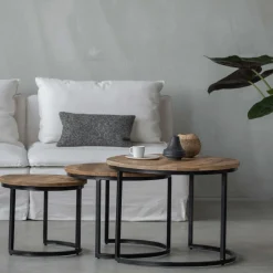 Mangohoutonline Mangohouten Salontafels Charlotte Mahom - Set van 3