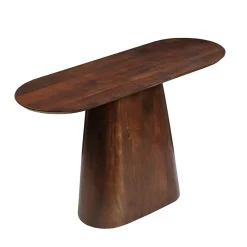 Mangohoutonline Mangohouten Sidetable Nova Capsule Donkerbruin 130 cm Mahom