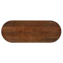 Mangohoutonline Mangohouten Sidetable Nova Capsule Donkerbruin 130 cm Mahom