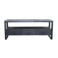 Mangohoutonline Mangohouten TV Meubel Britt Black 150 cm Mahom