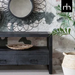 Mangohoutonline Mangohouten TV Meubel Britt Black 150 cm Mahom