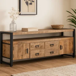 Mangohoutonline Mangohouten TV Meubel Britt 190 cm Mahom