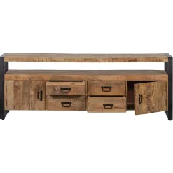 Mangohoutonline Mangohouten TV Meubel Britt 190 cm Mahom