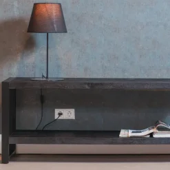 Mangohoutonline Mangohouten TV Meubel Britt Black 150 cm Mahom